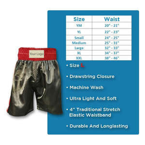 Shorts de boxe pour hommes de haute qualité vêtements d'entraînement Shorts de boxe pour hommes Shorts de boxe robustes pour adultes - Product Image 6