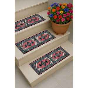 Tapis coloré, tapis imprimé, tapis Kilim, motif vintage - Product Image 2
