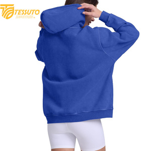 เสื้อครอปไซส์ใหญ่พิเศษสำหรับผู้หญิงเสื้อมีฮู้ดแฟชั่นผ้าฝ้าย100% สั้นโอเวอร์ไซส์สำหรับผู้หญิง - Product Image 6