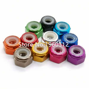 Vichok Phần Cứng 10Pcs M2 M2 M2 M3 M4 M5 M6 M8 Đầy Màu Sắc Nhôm Nylon Chèn Khóa Tự Khóa Hex Nut Mô Hình Chủ Đề Chèn - Product Image 3