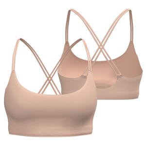 Venta al por mayor de sujetador transpirable sin costuras Simple de las mujeres de alto apoyo ligero Fitness gimnasio sujetador logotipo personalizado Spandex/Nylon - Product Image 6