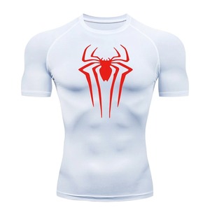 Custom 3D Screen Printed Summer Shirt New Top Quality Slim Fit Rash Guard <b>Men's</b> Casual Breathable Jogging Wear - Product Image 6