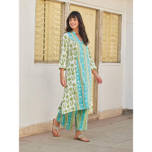 Vestido Largo Kurta Vanya con Estampado Floral - Product Image 3