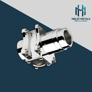Durable Mirror-<b>Polished</b> <b>Metal</b> Connector Housing VMC Machined High Accuracy Component for Automation and <b>Machinery</b> - Product Image 3