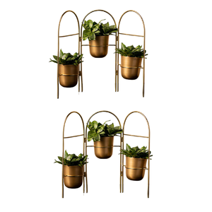 Porte-anneau en métal fait à la main en fer support or Antique fini plante jardinière Pot pour la maison balcon salon Pots de fleurs jardinières - Product Image 4