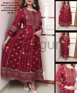Designer New Long Kurti Precio más bajo Mercado Surat Gujarat Ropa étnica - Product Image 4