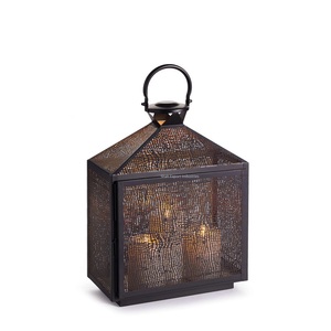 Candelabro de metal de hierro decorativo para el hogar y el jardín de alta calidad, mesa de Color negro y linterna colgante - Product Image 6