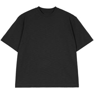 T-shirts en coton de couleur unie surdimensionnés décontractés simples en gros pour l'été, t-shirts à manches courtes vierges personnalisés de poids lourd pour hommes - Product Image 3