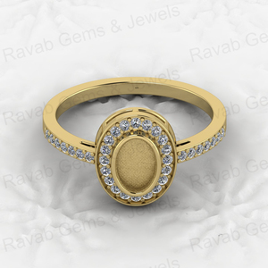 Genuine 925 Solid Sterling Silver High Quality 6x4mm Semi Mount <b>Blank</b> Bezel Setting Halo <b>Ring</b> Breastmilk Keepsake Resin Jewelry - Product Image 4