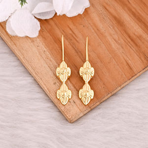 Handmade Vintage Brass Drop Earrings <b>for</b> <b>Women</b> <b>Unique</b> Boho Jewelry <b>Gift</b> Ideas High-quality Brass Hoop Earrings Bulk Order - Product Image 2