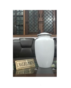 Urnas decorativas de diseño exclusivo, urnas de cremación de Metal de aluminio de alta calidad estándar, tarro conmemorativo funerario de acabado - Product Image 1