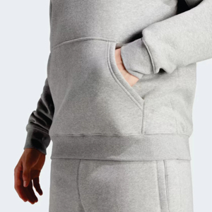 Ensemble survêtement molletonné gris uni personnalisé pour homme – Sweat à capuche et short – Tenue de sport deux pièces streetwear - Product Image 5
