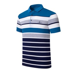 2025 nouveau été hommes classique rayé Polo hommes coton à manches courtes brodé affaires décontracté chaud Polo homme - Product Image 5