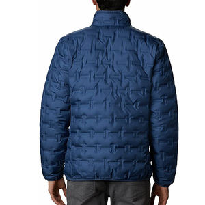 Veste matelassée légère à capuche pour hommes, manteaux d'hiver doublés matelassés résistants à l'eau avec fermeture éclair complète - Product Image 1