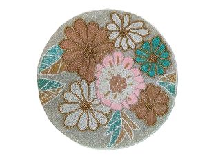 เสื่อรองโต๊ะและลูกปัดทำมือดอกไม้สีชมพูสีฟ้าของตกแต่งงานแต่งงานและคริสต์มาสสำหรับงานเลี้ยงสังสรรค์ในครอบครัวและงานปาร์ตี้ - Product Image 2