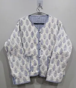 Fabricant et grossiste de vestes matelassées veste en coton réversible manteau réversible manteau d'extérieur manteau cadeau pour elle - Product Image 1