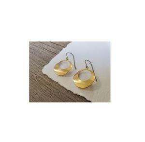 Brass <b>Earring</b> Twined Design Latest Piece Brass <b>Earring</b> Triangle Antique Handmade Polished Solid Brass <b>Earring</b> - Product Image 2