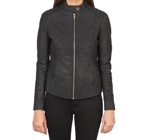 แจ็คเก็ตหนัง PU ผู้หญิงขายส่ง พร้อมโลโก้สั่งทำ แขนยาว ซิป แจ็คเก็ตมอเตอร์ไซค์ สำหรับแฟชั่นฤดูใบไม้ร่วงและฤดูหนาว - Product Image 6