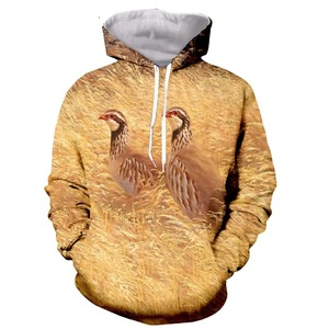 Sudadera con capucha de poliéster/algodón con estampado de puff ecológico con forro de camuflaje de ajuste Regular personalizado unisex - Product Image 3