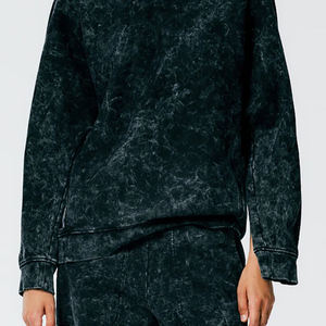 Nouveau sweat décontracté à manches longues et délavé à l'acide pour dames dernier style de sweat-shirts d'hiver chauds pour femmes - Product Image 3