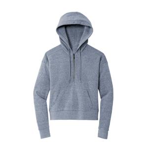 <b>Women</b> Half-Zip <b>Fleece</b> <b>Navy</b> Hoodie - Warm and Casual Hoodie for Lounging, Running, and Outdoor Workouts in Cooler Weather - Product Image 1