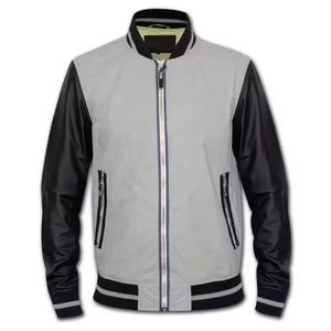 Chaqueta Universitaria de Cuero Genuino Negro Personalizada de Alta Calidad para Hombre con Parches de Chenilla a la Moda, Estilo Chaqueta Bomber - Product Image 6