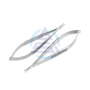 Porte-aiguilles Castroviejo chirurgical à mâchoires délicates droites, avec verrouillage ou sans verrouillage - Product Image 1