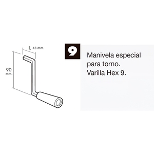 Manovella Corta Bianca per Tapparelle Avvolgibili - Product Image 3