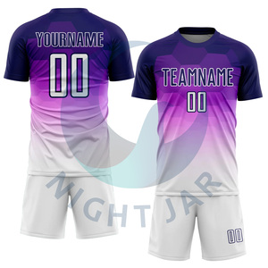 Ensemble de maillot et short de football personnalisé par sublimation pour hommes, respirant, séchage rapide, 100 % polyester, vêtements de sport - Product Image 2