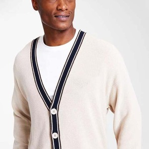 Suéter Cárdigan de Punto Vintage con Botones para Hombre, Transpirable, para Otoño, Precio al por Mayor, Lana y Algodón de Alta Calidad - Product Image 2