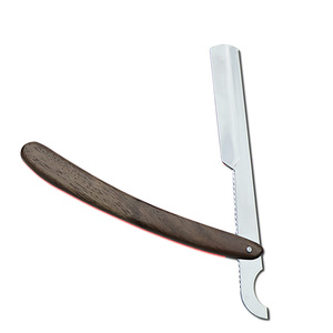 Rasoir de barbier traditionnel à manche en bois avec lames à bord simple en acier à haute teneur en carbone - Product Image 3