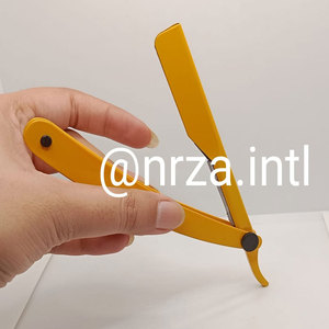 Cuchilla de afeitar plegable desechable de un solo filo de acero inoxidable para afeitado de Bikini, depilación facial y corporal para barberos - Product Image 6