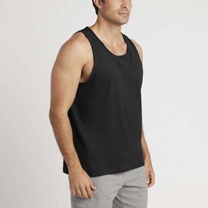 <b>Black</b> Color <b>Tank</b> <b>Tops</b> For <b>Men's</b> Clothing Plus Size High Street Style Cotton Breathable Summer Wear Gym Fitness <b>Men's</b> <b>Tank</b> <b>Tops</b> - Product Image 5