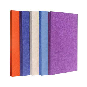 Panel de poliéster acústico ignífugo de diseño moderno para hoteles y escuelas-Paneles de espuma de estilo de madera - Product Image 1