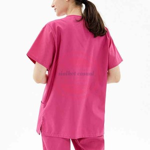Venta al por mayor Uniforme de enfermera para Hospital Mujeres Scrub Uniforme Hospital Scrubs Set - Product Image 2