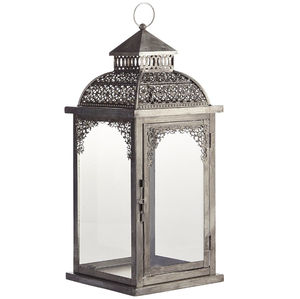 Home & Garden <b>Lights</b> Decorative Moroccan Gold <b>Candle</b> Lantern Hanging and Tabletop Metal & Clear Glass <b>Candle</b> Lantern - Product Image 4