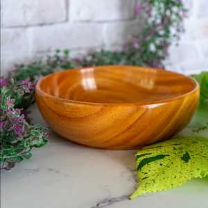 Juego de Tazones Artesanales de Madera de Acacia con Estampado de Esmalte de Lujo - Elegantes Tazones Ecológicos Aptos para Lavavajillas para Servir Comida y Regalos - Product Image 4