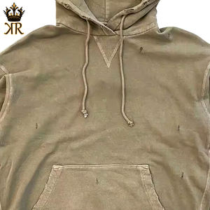 Sudaderas con Capucha de Manga Larga para Hombre, de Alta Calidad, Lavado Ácido, Diseño Sólido Personalizado con Logotipo, 100% Algodón Felpa, Gran Venta - Product Image 3