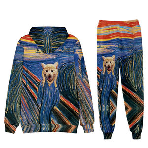 Ensemble de vêtements de sport personnalisés de haute qualité pour hommes noir blanc couleur unie grande taille survêtement de jogging respirant haut de gamme sublimé - Product Image 3