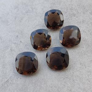 Cojín cuadrado de cuarzo ahumado 100% Natural de alta calidad, corte facetado, calibrado, venta al por mayor, piedras preciosas, venta al por mayor, OEM - Product Image 2