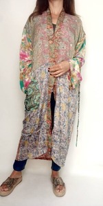 Bohemian Long <b>Kimono</b> Jacket Summer and Spring Patchwork Robe - Product Image 4