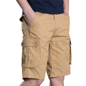 Shorts pour hommes Cargo Design moderne de haute qualité Motif solide Style décontracté Tissu en coton pur à la mode Taille OEM - Product Image 4