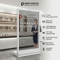 Pantalla OLED Transparente de 77 Pulgadas, Táctil Interactiva, de Pie, Señalización Digital Comercial para Minoristas, Salas de Exhibición y Museos