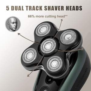 Tête de rasoir de rechange pour rasoirs électriques rotatifs, cinq lames, double lame, lavable, pour le visage, compatible - Product Image 5