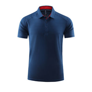 T-shirt polo à manches courtes de coupe classique pour homme, en coton polyester doux et solide avec logo personnalisé, séchage rapide, nouveauté - Product Image 6
