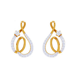NOVAMART Fine Flavia 925 Sterling <b>Silver</b> <b>Stud</b> <b>Earrings</b> Screw Back Water Drop Shape Rose Gold 18K Trendy Diamond Sapphire Jewelry - Product Image 1
