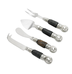 Silver Handle <b>Metal</b> Cheese Slicer Butter Knife <b>Set</b> Cheese Knives Stainless Steel <b>Metal</b> Knives Tableware Flatware - Product Image 1