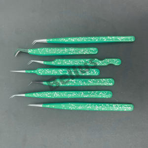 360 pince à cils contrôle du volume outil de cils en acier écologique poignée en fibre scintillante avec option de marque personnalisée en gros - Product Image 1