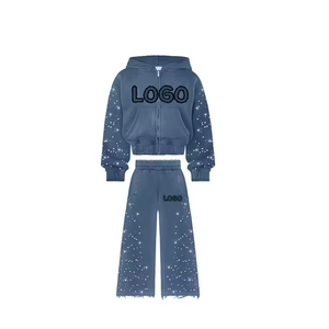 Conjuntos Deportivos Cómodos para Hombre con Pedrería, 100% Algodón, Primavera, Color Sólido, Ecológicos, con Precio Directo de Fábrica - Product Image 6