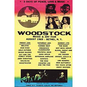 Póster de Woodstock con un diseño llamativo para decoración de pared - Product Image 4